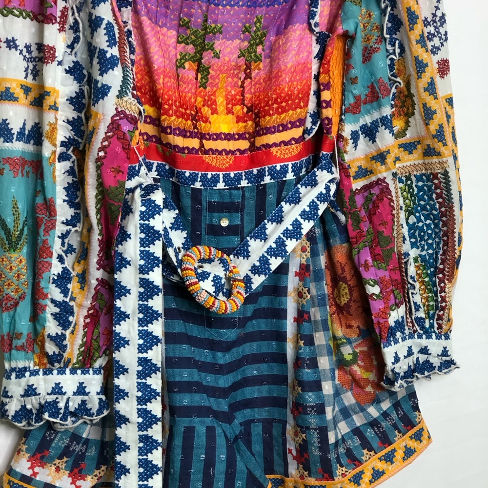 Farm Rio, some vibe floral color block romper - Picture 8 of 15
